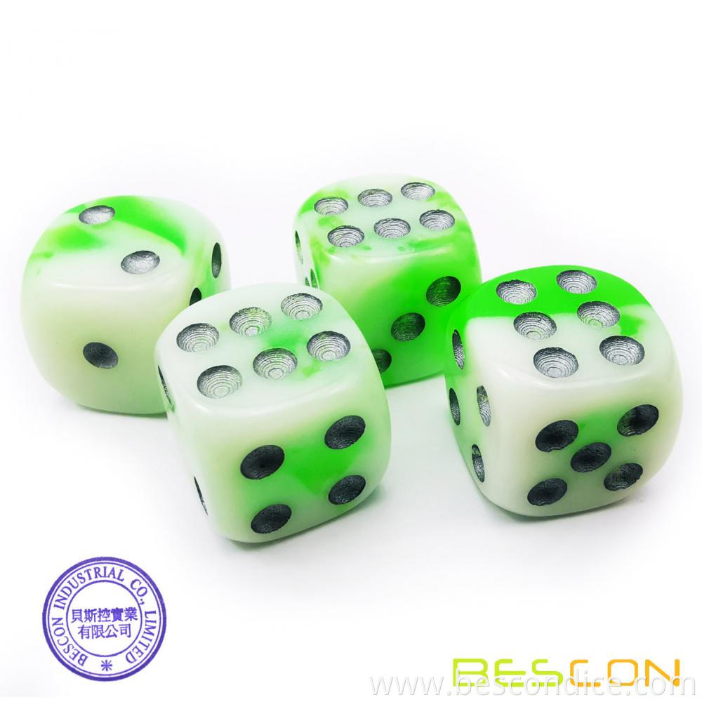 Luminous Jade Glowing 6 Sides Dice 6 Luminous Jade Glowing 6 Sides Dice 6